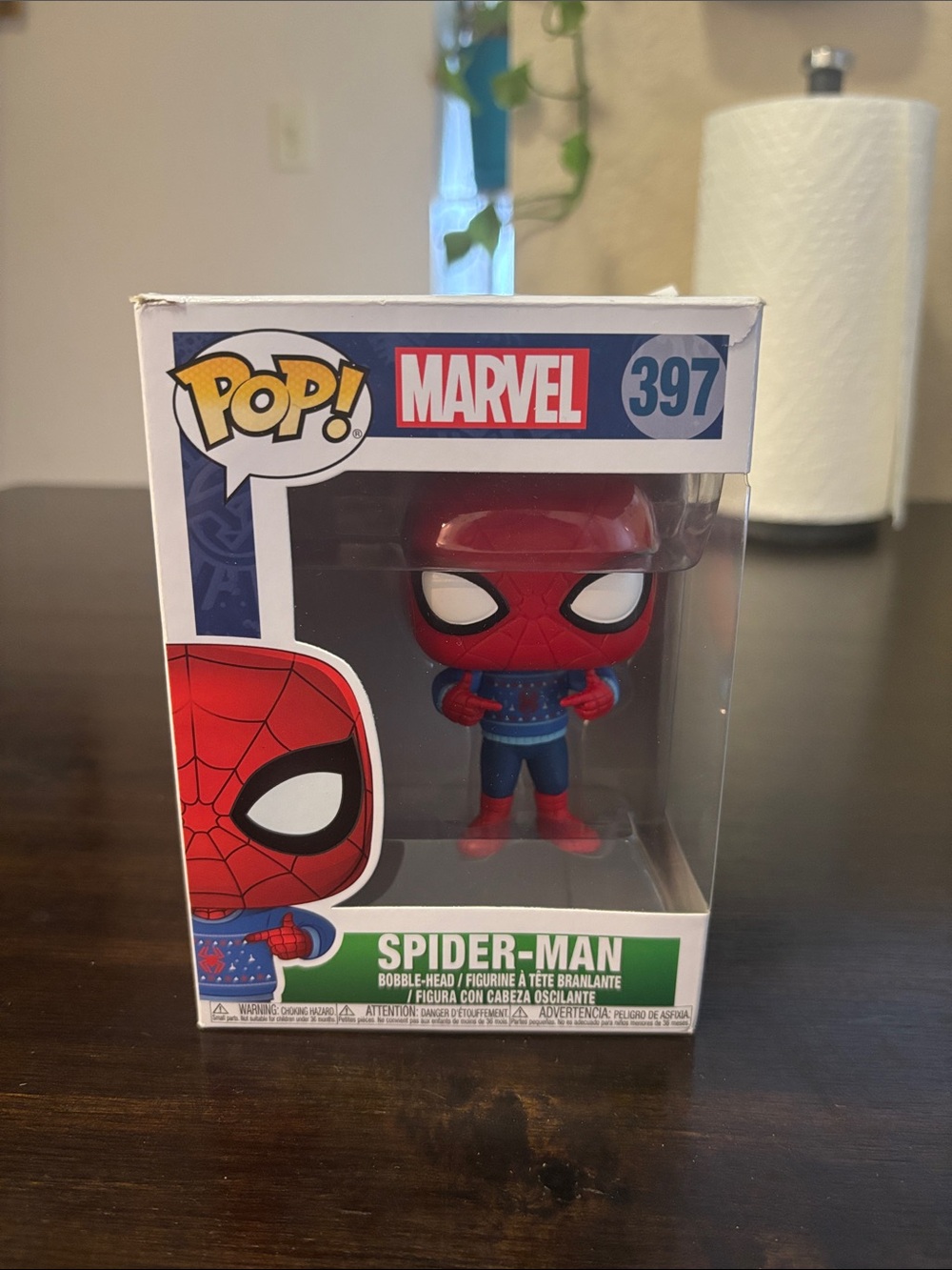 Funko Spider-Man Holiday Sweater Pop! Figure - Red, Blue